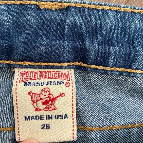 True Religion Gwen Zipper Ankle Skinny Jeans - 26 - Picture 5 of 9